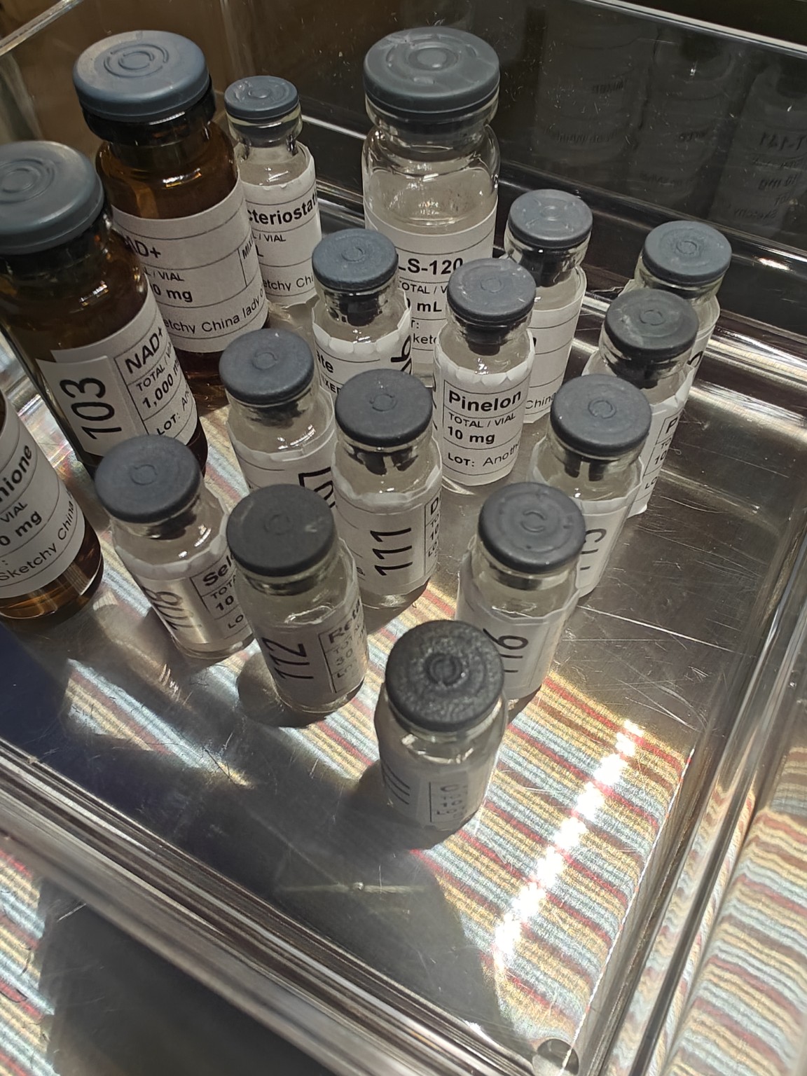 Research peptide vial